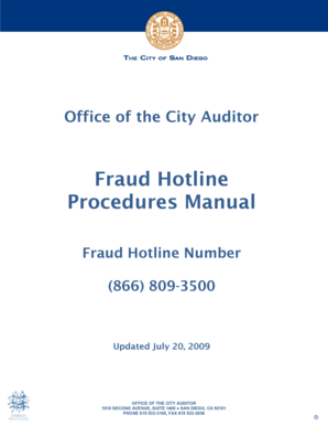 Hotline examples - Office of the City Auditor - City of San Diego - sandiego