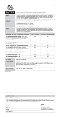 TCF Privacy Policy and Opt-Out Form