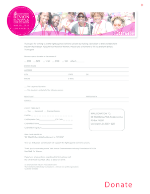 Entertainment Industry Foundation Donation Form