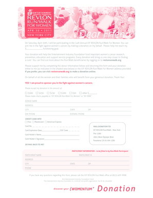 EIF REVLON Run/Walk Donation Form