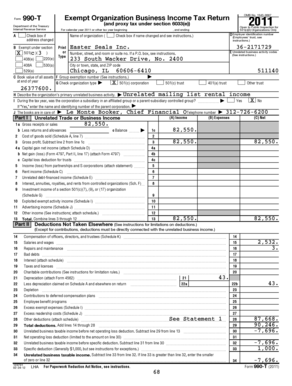 Form 990-T Exempt Organization Business Income Tax Return