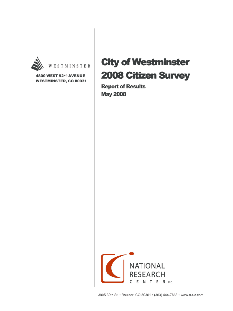 WESTMINSTER, CO 80031 - ci westminster co Preview on Page 1