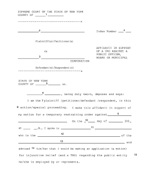 Affidavit of support family member - Affidavit in Support of Application - nycourts