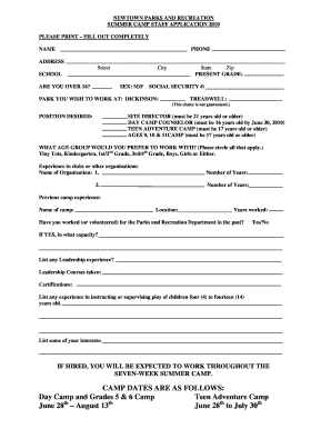 Medical fishbone - Summer Camp Staff Application.doc - newtown-ct