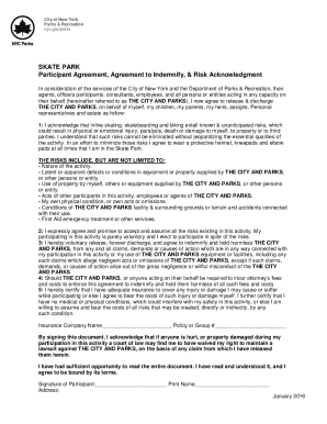 Waiver document template - microsoft word skate form