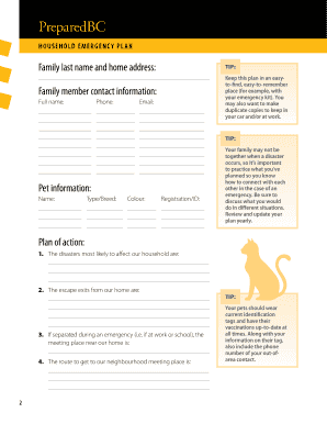 Household Emergency Plan
