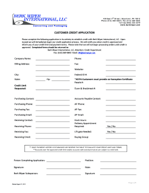 CUSTOMER CREDIT APPLICATION - bberkwipercomb