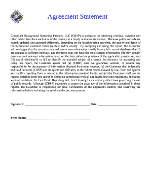 Background Screening Agreement