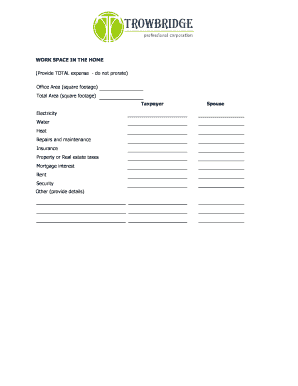 Home Office Expense Form