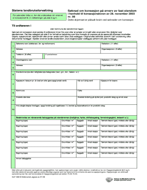 Norwegian Land Property Consession Application