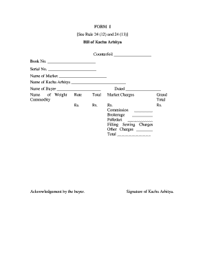 Kacha Arhitya Bill