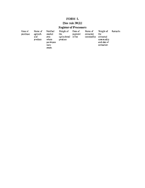Register of Processors Form