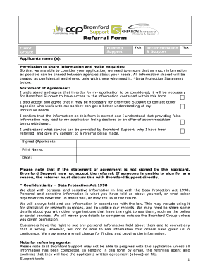 Bromford Support Referral Form