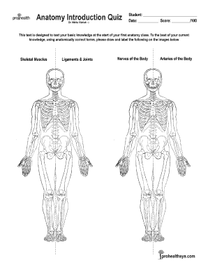 Anatomy Introduction Quiz