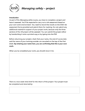Managing Safely Project