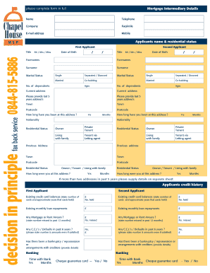 UK Mortgage Application Form