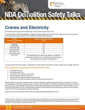 Crane Safety Meeting Attendance Form