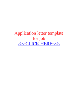 application letter for employment template