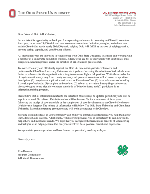 Ohio 4-H Volunteer Application Form