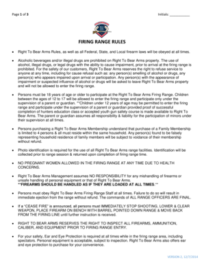Right To Bear Arms Firing Range Rules