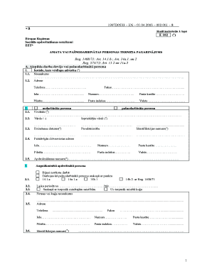 EU Social Security Coordination Form E 102
