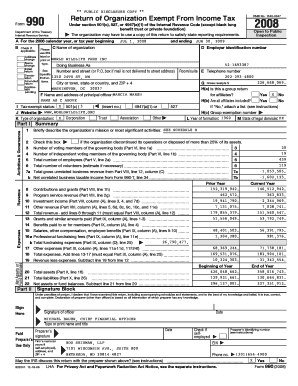 IRS Form 990 2008