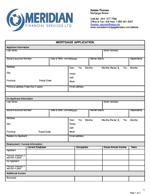 Mortgage Application Form