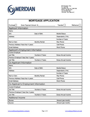 Mortgage Application Form