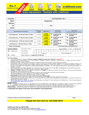 JobStreet Sales Agreement