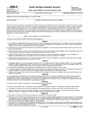 Form 5305-C Health Savings Account Agreement