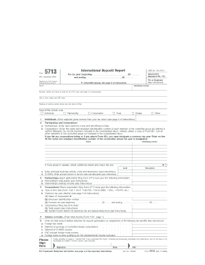 IRS Form 5713 International Boycott Report