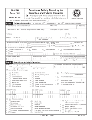 FinCEN Suspicious Activity Report