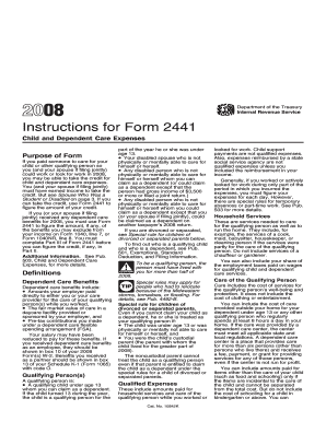 IRS Form 2441 Instructions