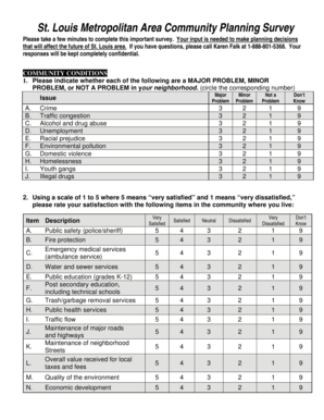 St. Louis Community Planning Survey