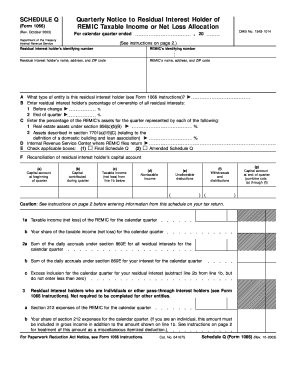 Schedule Q Form 1066