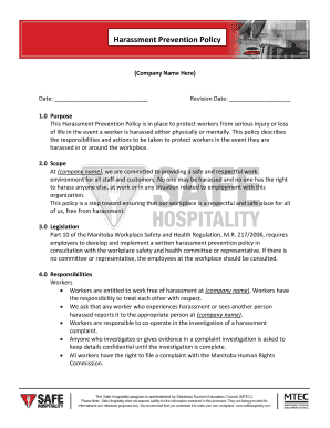 Harassment Prevention Policy
