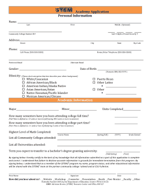 Academy Application Form