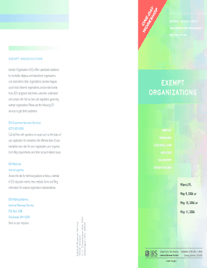 IRS Exempt Organizations Workshop