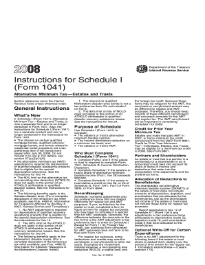 Instructions for Schedule I (Form 1041)