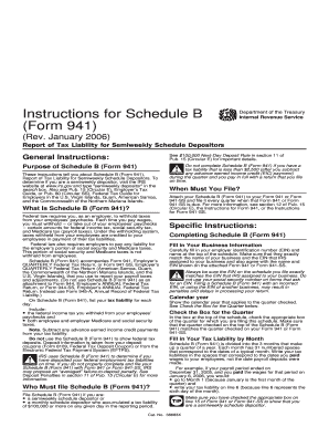 Schedule B Form 941 Instructions