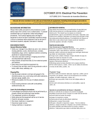 Electrical Fire Prevention Training Form