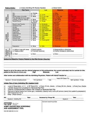 Suicide Risk Screening and Assessment Tool