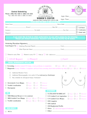 Women's Center Appointment Form