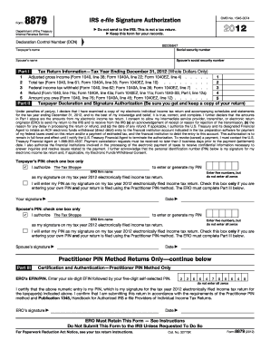 IRS Form 8879 Signature Authorization