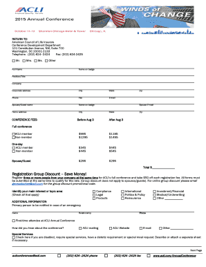ACLI Annual Conference Registration Form
