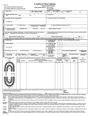 Dentist's Pre-Treatment Estimate Form