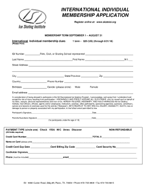 International Individual Membership Application