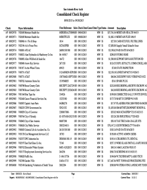 San Antonio River Auth Consolidated Check Register - sara-tx