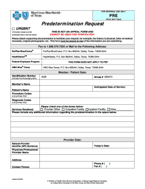 Predetermination Request Form