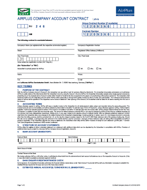 AirPlus Company Account Contract